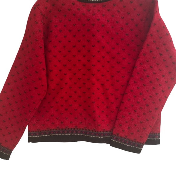 Tally Ho Nordic  Red Wool Blend Button Front Cardigan PS - Picture 3 of 3